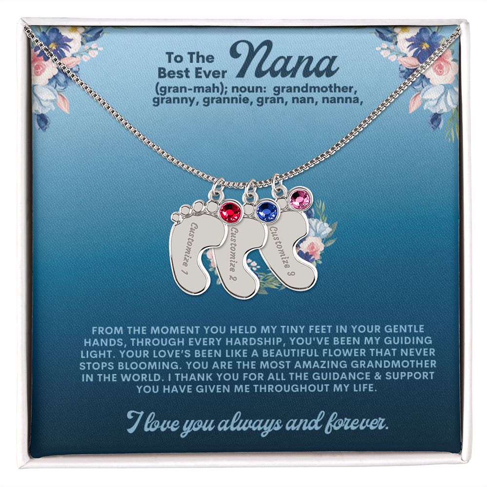 Necklace for Grandmother, Baby's Foot