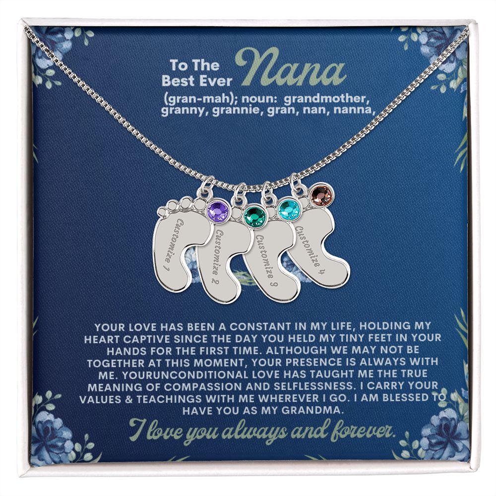 Necklace for Grandmother, Baby's Foot