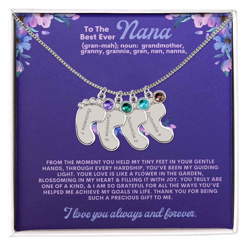 Necklace for Grandmother, Baby's Foot