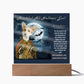 Halloween pet portrait with wishes to Dog Parents: Mom & Dad from their king dog. Personalized gift fot mother & father.