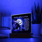 Personalized Halloween Acrylic Plaque for a Dog Mom, a Portrait of Your Dog Dressed Up as a Policeman with Customizable face. Funny and Sentimental Gift from a Husband, Children and Dog, a Table Home Décor Lamp.