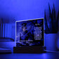 Personalized Halloween Acrylic Plaque for a Dog Mom, a Portrait of Your Dog Dressed Up as a Policeman with Customizable face. Funny and Sentimental Gift from a Husband, Children and Dog, a Table Home Décor Lamp.