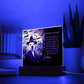Personalized Halloween Acrylic Plaque for a Dog Mom with Funny and Sentimental message, a Dressed Up as a Witch Dog Portrait with Customizable Dog Face. A Table Home Décor Lamp, Gift from Husband and or Children