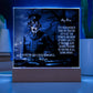 Personalized Halloween Acrylic Plaque for a Dog Mom, a Portrait of Your Dog Dressed Up as a Policeman with Customizable face. Funny and Sentimental Gift from a Husband, Children and Dog, a Table Home Décor Lamp.