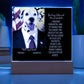 Personalized Halloween Acrylic Plaque for a Dog Mom with Funny and Sentimental message, a Dressed Up as a President Dog Portrait with Customizable Dog Face. A Table Home Décor Lamp, Gift from Husband and or Children