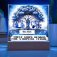 Custom Bible Acrylic Family Photo Name Date Religious Holiday Plaque Spiritual Christmas Gift Inspirational Keepsake Christian Family Decor