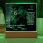 Personalized Halloween Acrylic Plaque for a Dog Mom, a Portrait of Your Dog Dressed Up as a Policeman with Customizable face. Funny and Sentimental Gift from a Husband, Children and Dog, a Table Home Décor Lamp.