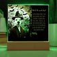Personalized Halloween Acrylic Plaque for a Dog Mom with Funny and Sentimental message, a Dressed Up as a Witch Dog Portrait with Customizable Dog Face. A Table Home Décor Lamp, Gift from Husband and or Children