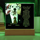 Personalized Halloween Acrylic Plaque for a Dog Mom with Funny and Sentimental message, a Dressed Up as a President Dog Portrait with Customizable Dog Face. A Table Home Décor Lamp, Gift from Husband and or Children