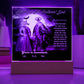 Personalized “Halloween Mirthful All Hallows' Eve Acrylic Plaque for Dog Cat Mom, a Portrait of Cat and Dog Dressed Up in Historical Costumes with faces. Funny and Sentimenta text. Gift from Husband, Children and Pets in a form of A Table Home Décor Lamp