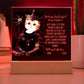 Personalized Halloween Acrylic Plaque for a cat Mom, a Portrait of Your Cat Dressed Up as a King with Customizable face. Funny and Sentimental Gift from a Husband, Children and Cat, a Table Home Décor Lamp.