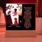 Personalized Halloween Acrylic Plaque for a Dog Mom with Funny and Sentimental message, a Dressed Up as a President Dog Portrait with Customizable Dog Face. A Table Home Décor Lamp, Gift from Husband and or Children
