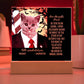 Personalized Halloween Acrylic Plaque for a Cat Mom with Funny and Sentimental message, a Dressed Up as a President Portrait with Customizable Cat Face. A Table Home Décor Lamp, Gift from Husband and or Children