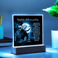 Personalized Halloween Acrylic Plaque for a Dog Mom, a Portrait of Your Dog Dressed Up as a Policeman with Customizable face. Funny and Sentimental Gift from a Husband, Children and Dog, a Table Home Décor Lamp.