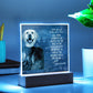 Dog mom Personalized Halloween Acrylic Plaque of a Viking Dog Portrait, Funny sentimental Gift from Husband and Pet, Dog memorial Table Home Decor.