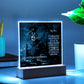Personalized Halloween Acrylic Plaque for a Dog Mom, a Portrait of Your Dog Dressed Up as a Policeman with Customizable face. Funny and Sentimental Gift from a Husband, Children and Dog, a Table Home Décor Lamp.