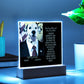 Personalized Halloween Acrylic Plaque for a Dog Mom with Funny and Sentimental message, a Dressed Up as a President Dog Portrait with Customizable Dog Face. A Table Home Décor Lamp, Gift from Husband and or Children