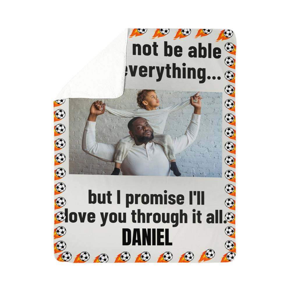 Custom Dad's Love Sherpa Fleece Woven Blanket (