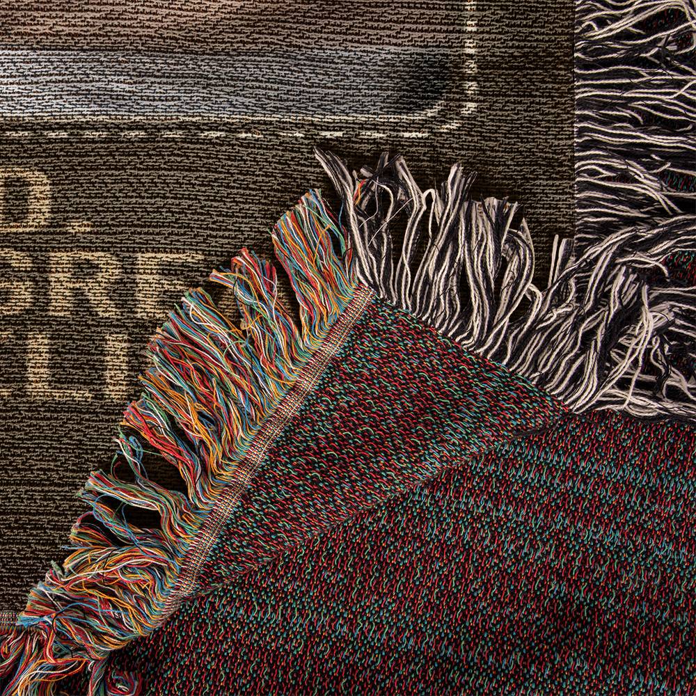 Custom Sherpa Fleece Woven Love Blanket for a New Dad