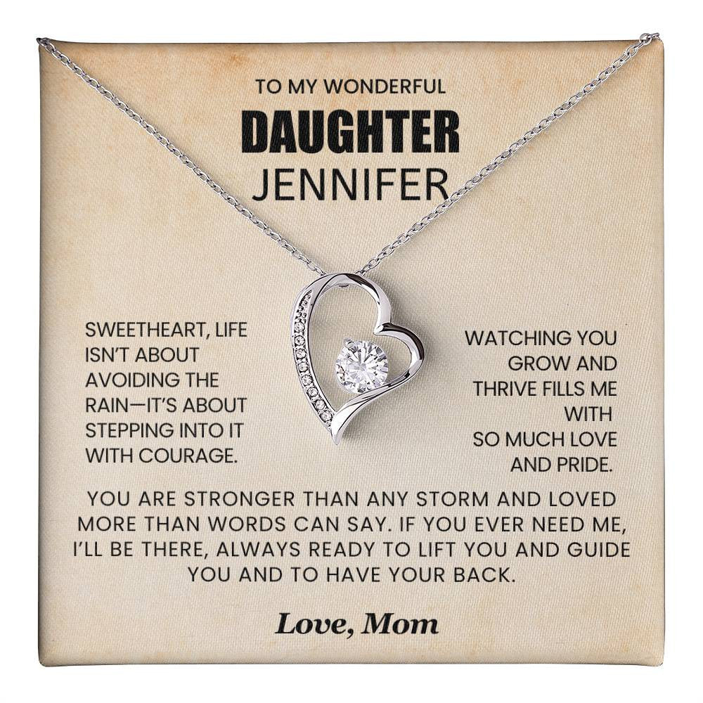 Dancing in the Rain Necklace for Daughter from Dad, Forever Love Necklace