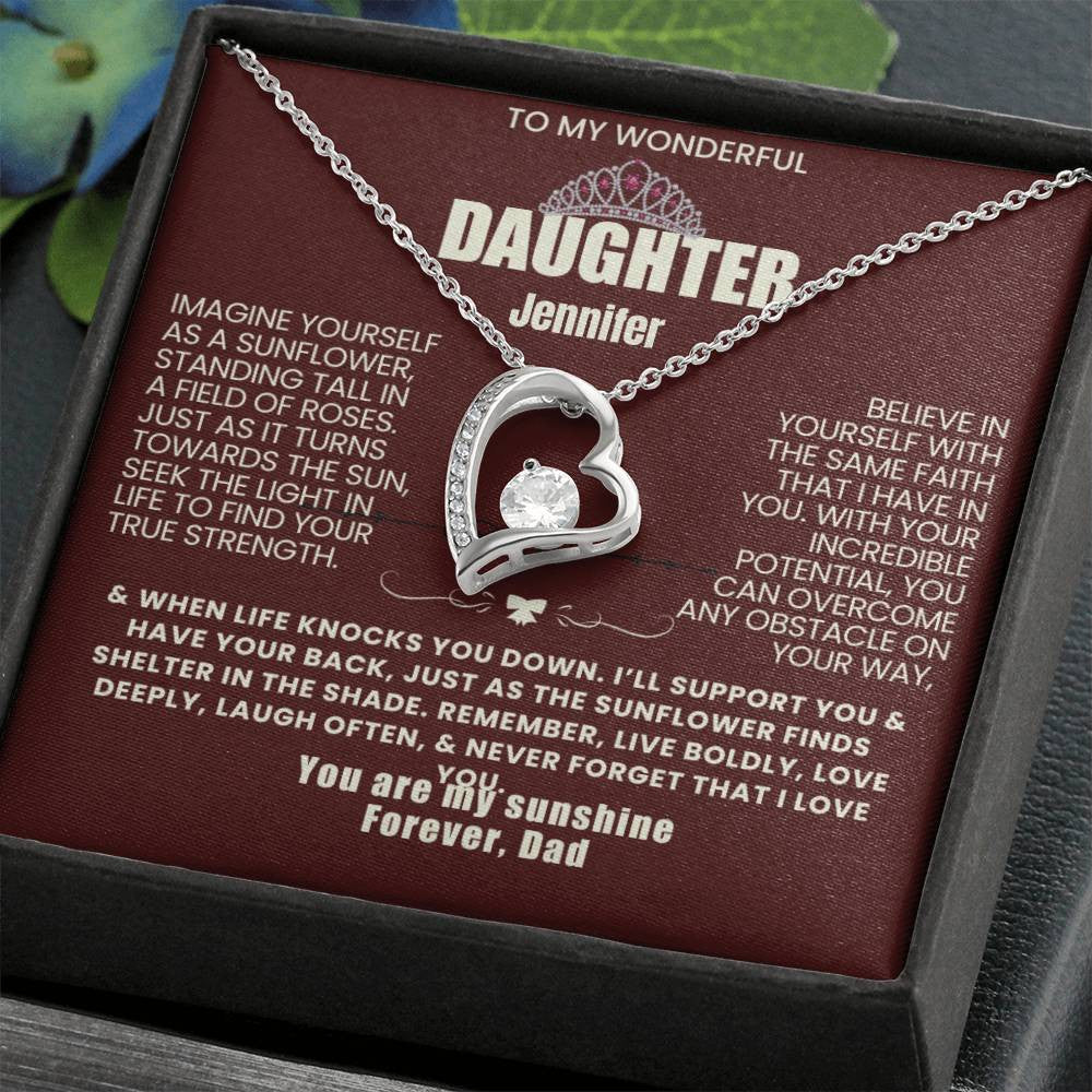 A Forever Love Necklace for  DAUGHTWEwith On Demand Message Card