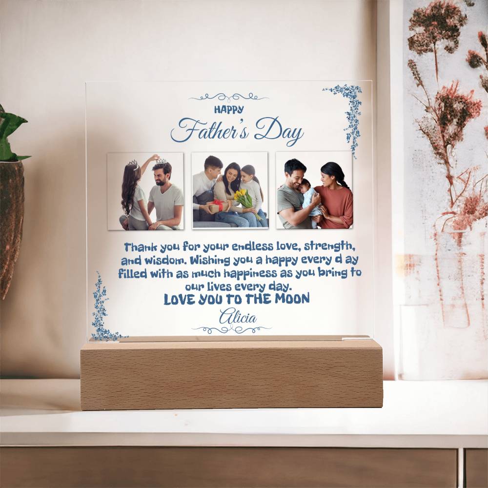A Custom Father's Day Acrylic Plaque