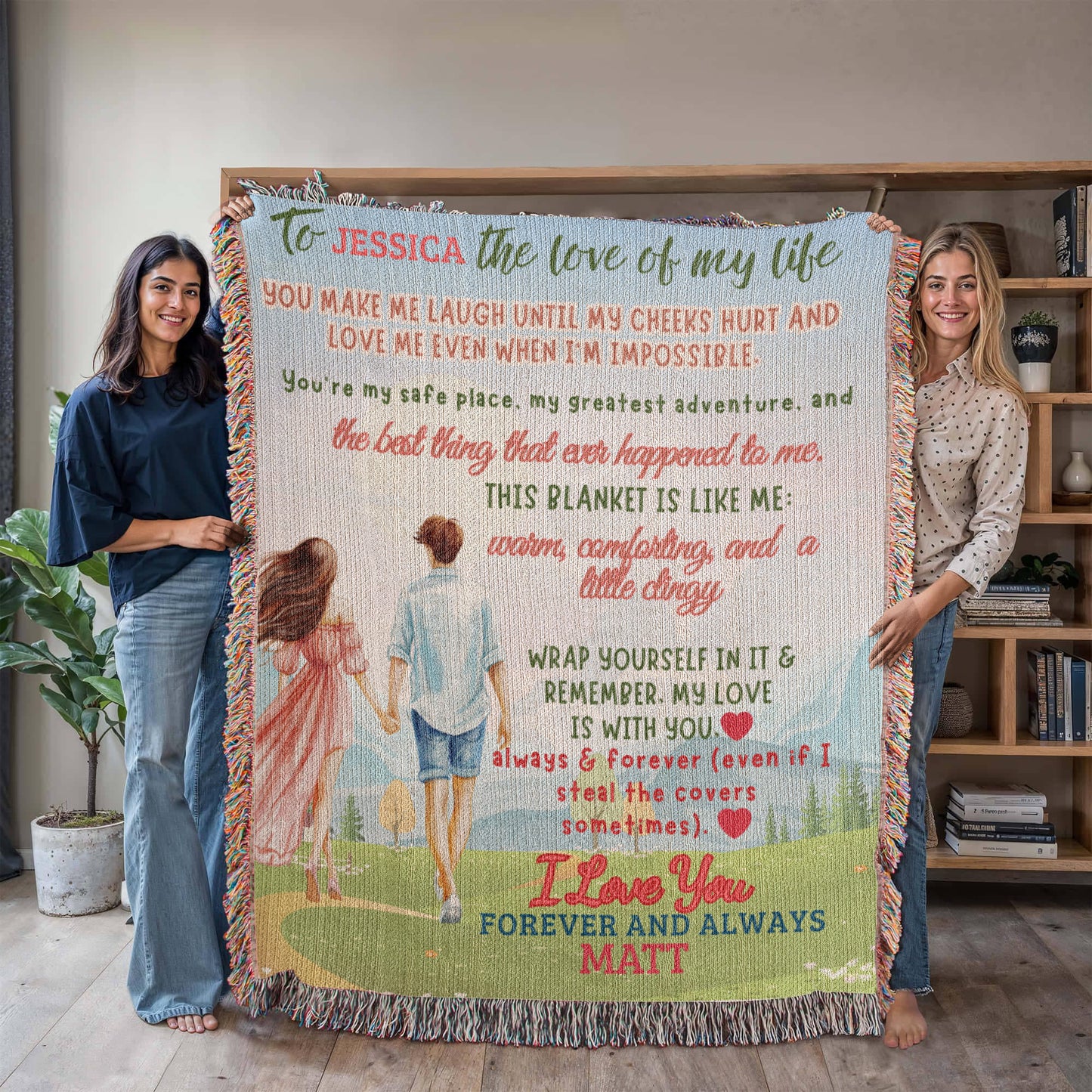A Love Letter to My Wife, Girlfriend or Partner, a Sherpa, Fleece or Woven Blanket