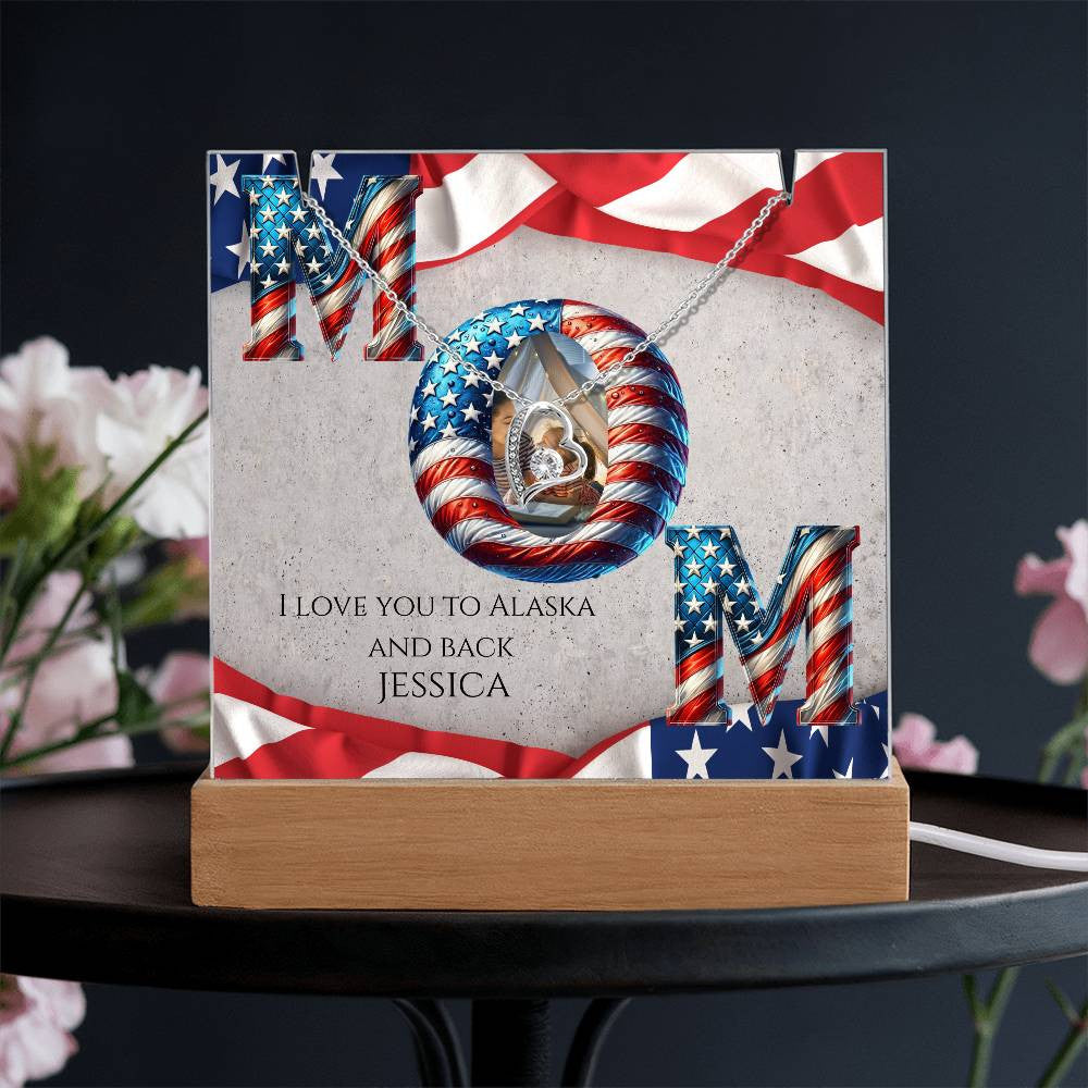 A Patriotic Custom Keepsake Acrylic Bundle for Mom