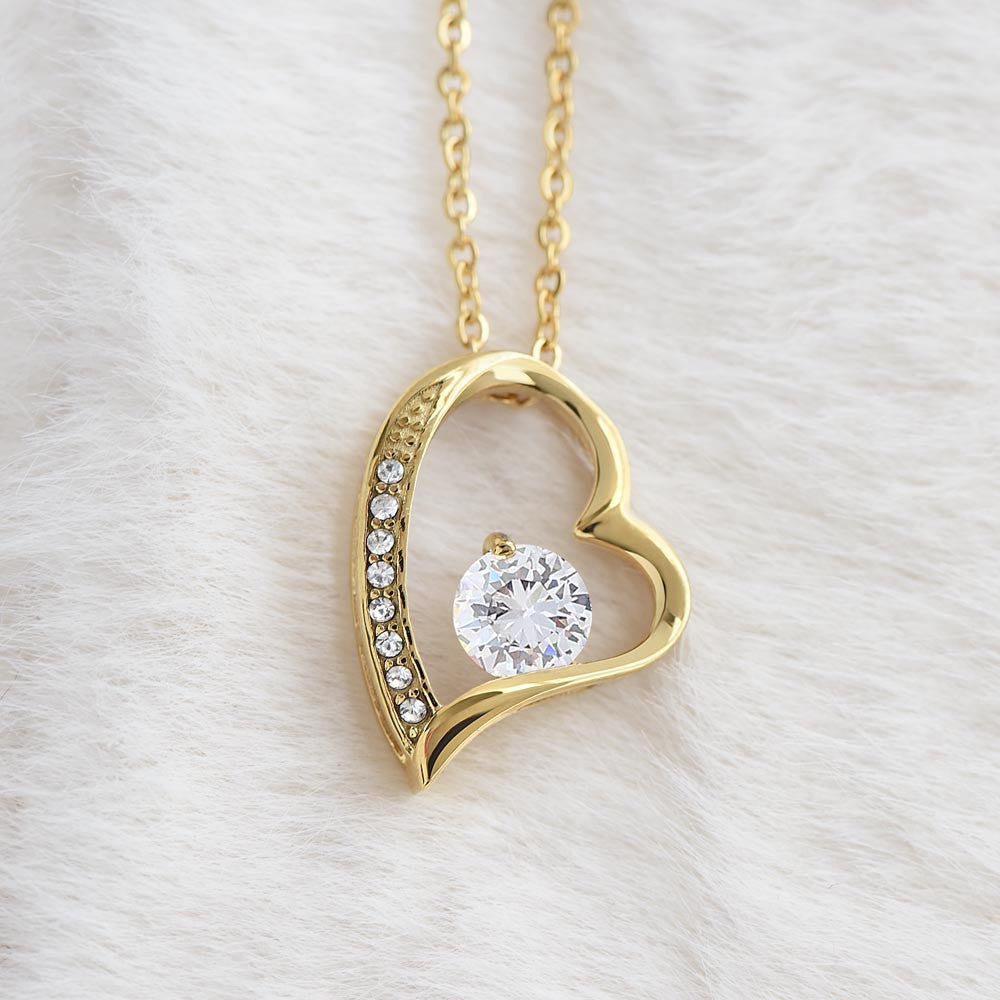 A Sunflower message and Forever Love Necklace for a Daughter from Mom