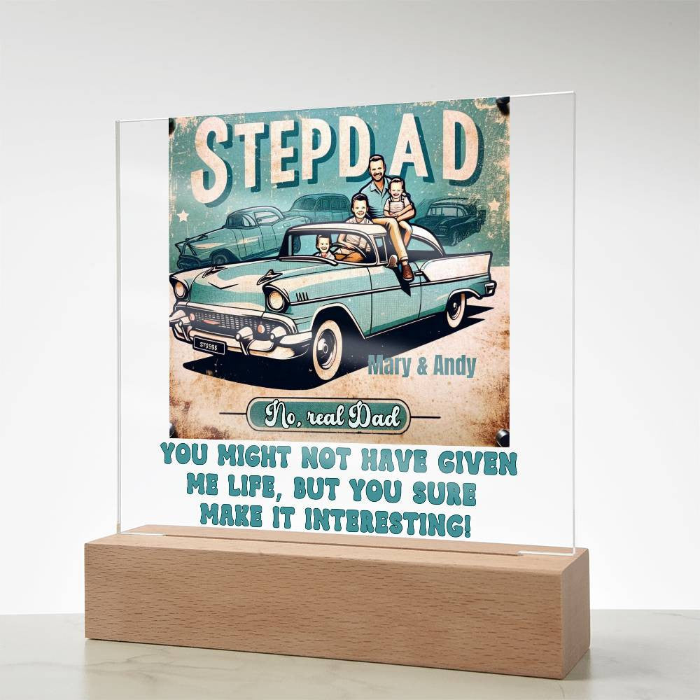 Custom Acrylic Love Plaque for Step Dad.