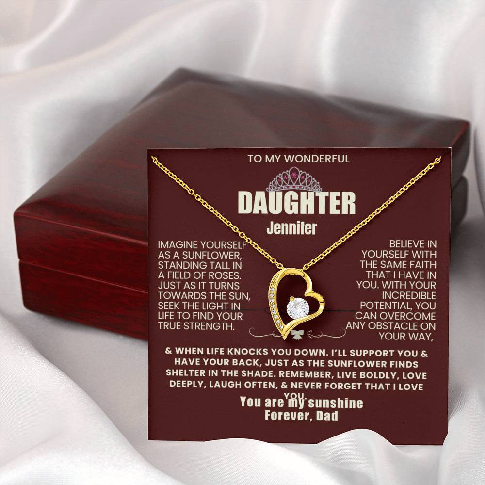 A Forever Love Necklace for  DAUGHTWEwith On Demand Message Card