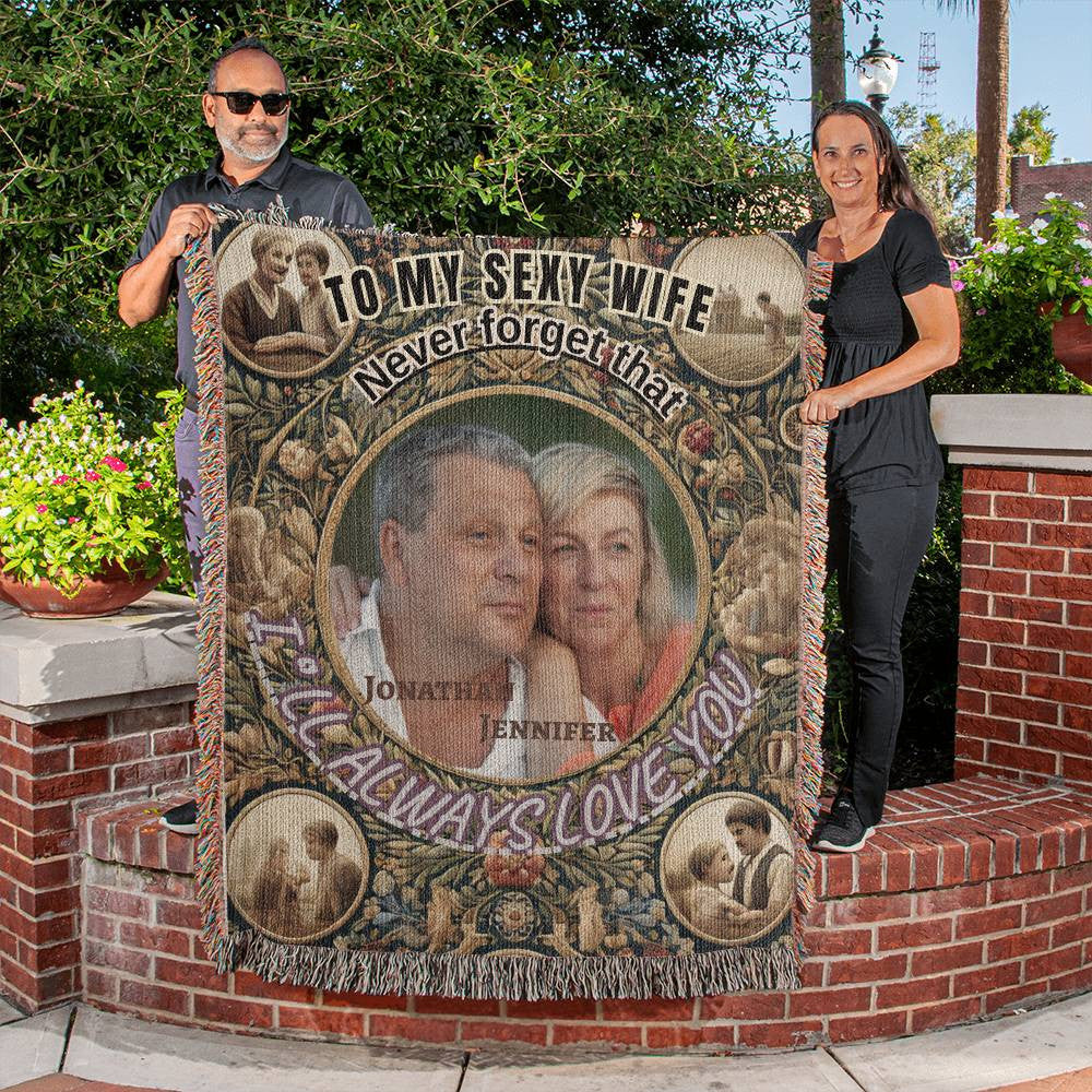 I want to get old by your side Heirloom Woven Blanket for Wife from husband