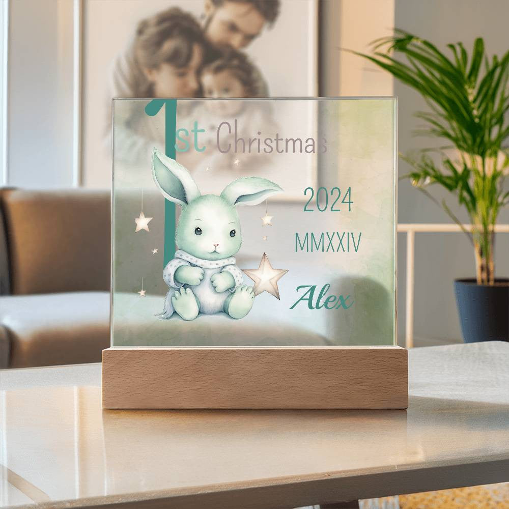 Personalized Gift For Newborn Baby Custom Night Lamp For Son First Christmas Daughter Name Year Holiday Decor Plaque Keepsake Family Present