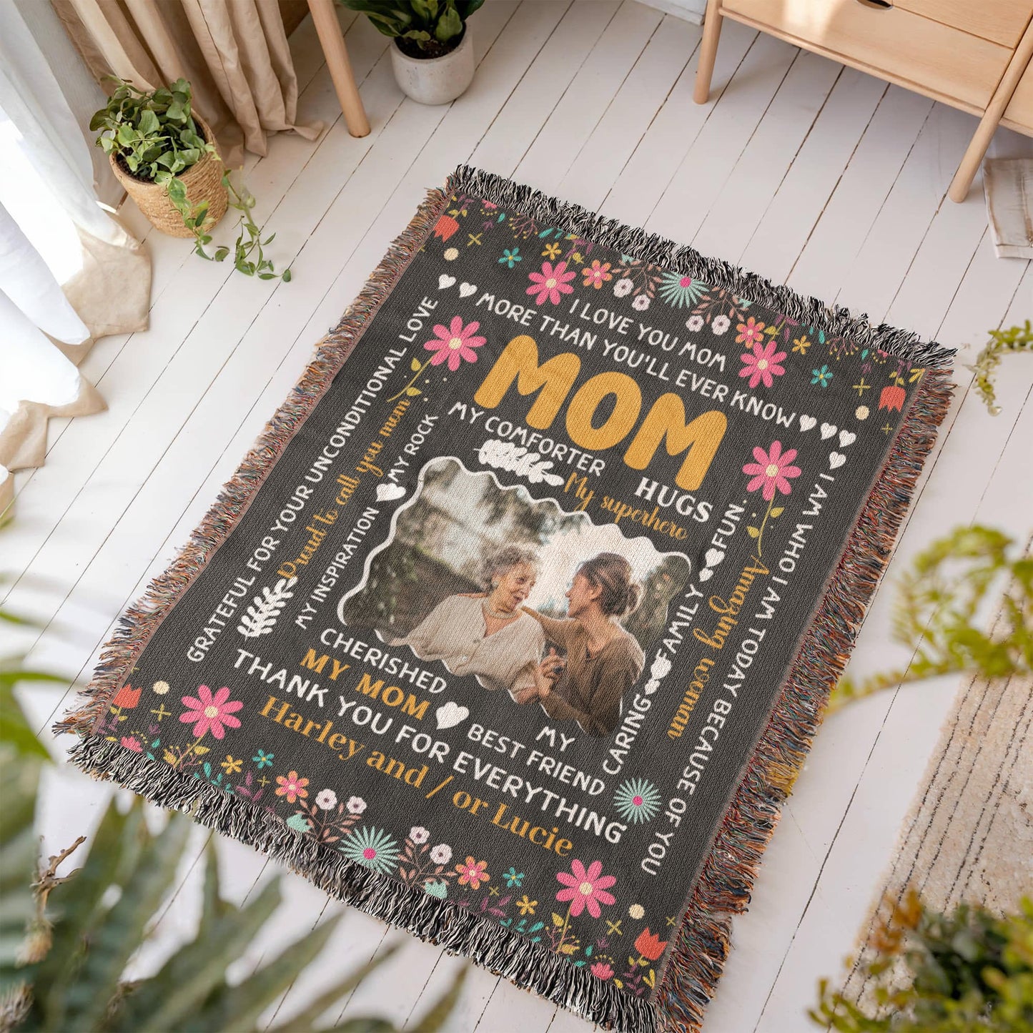 A Custom Mom Fleece Blanket