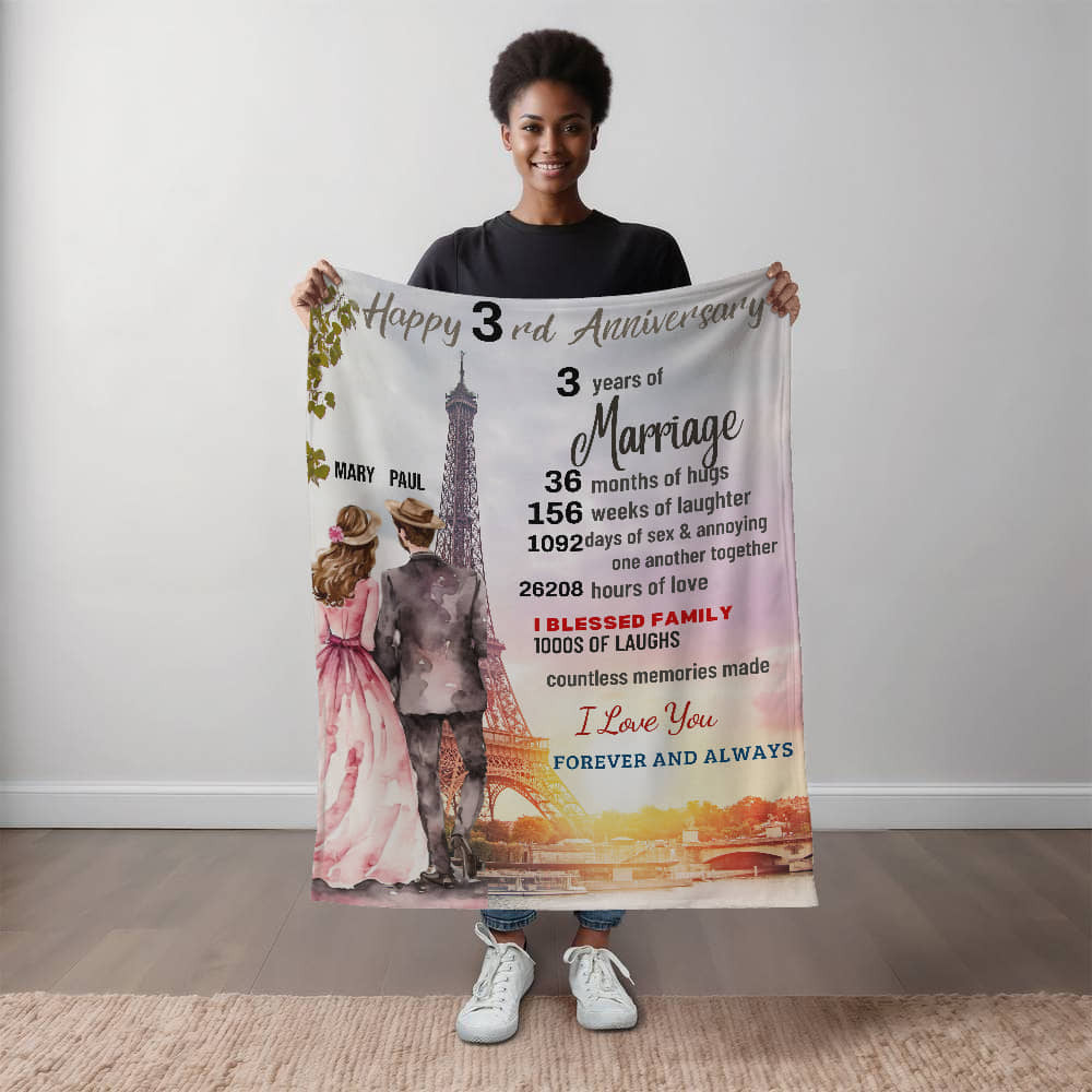 An Anniversary Love Sherpa or Fleece Blanket