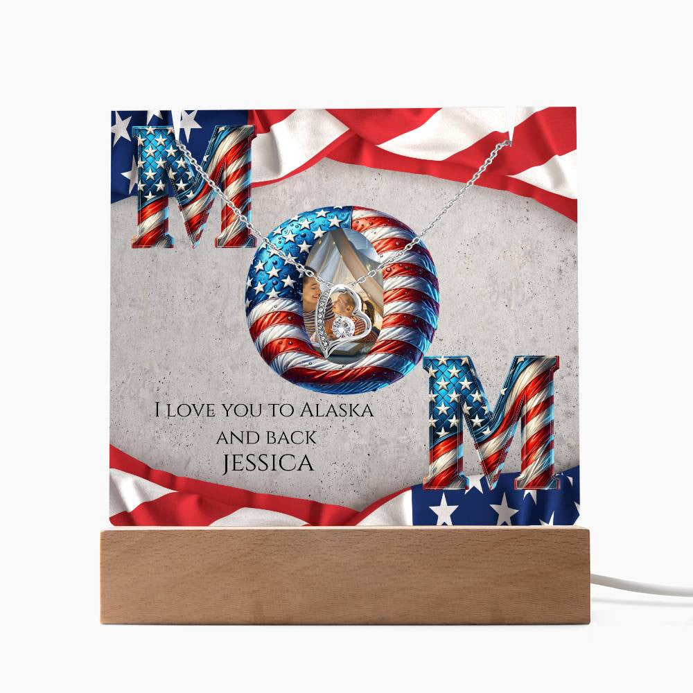 A Patriotic Custom Keepsake Acrylic Bundle for Mom