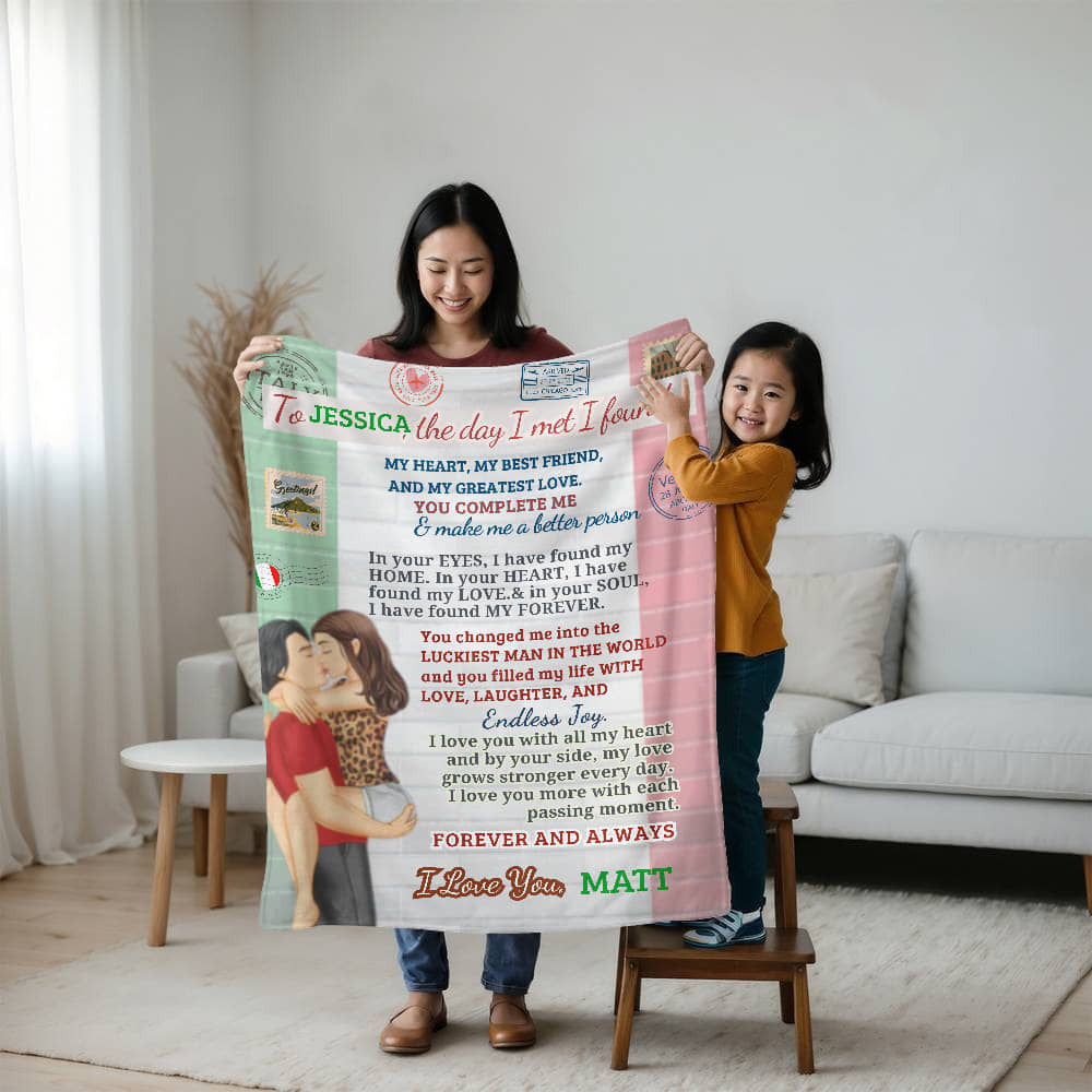 A Love Letter to my Wife, Girlfriend or Partner, a Sherpa, Fleece or Woven Blanket