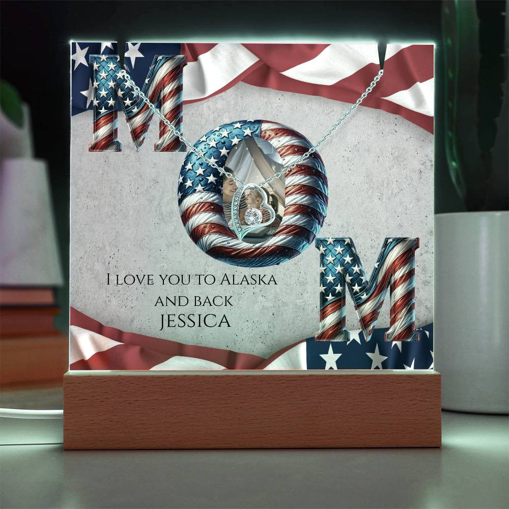 A Patriotic Custom Keepsake Acrylic Bundle for Mom