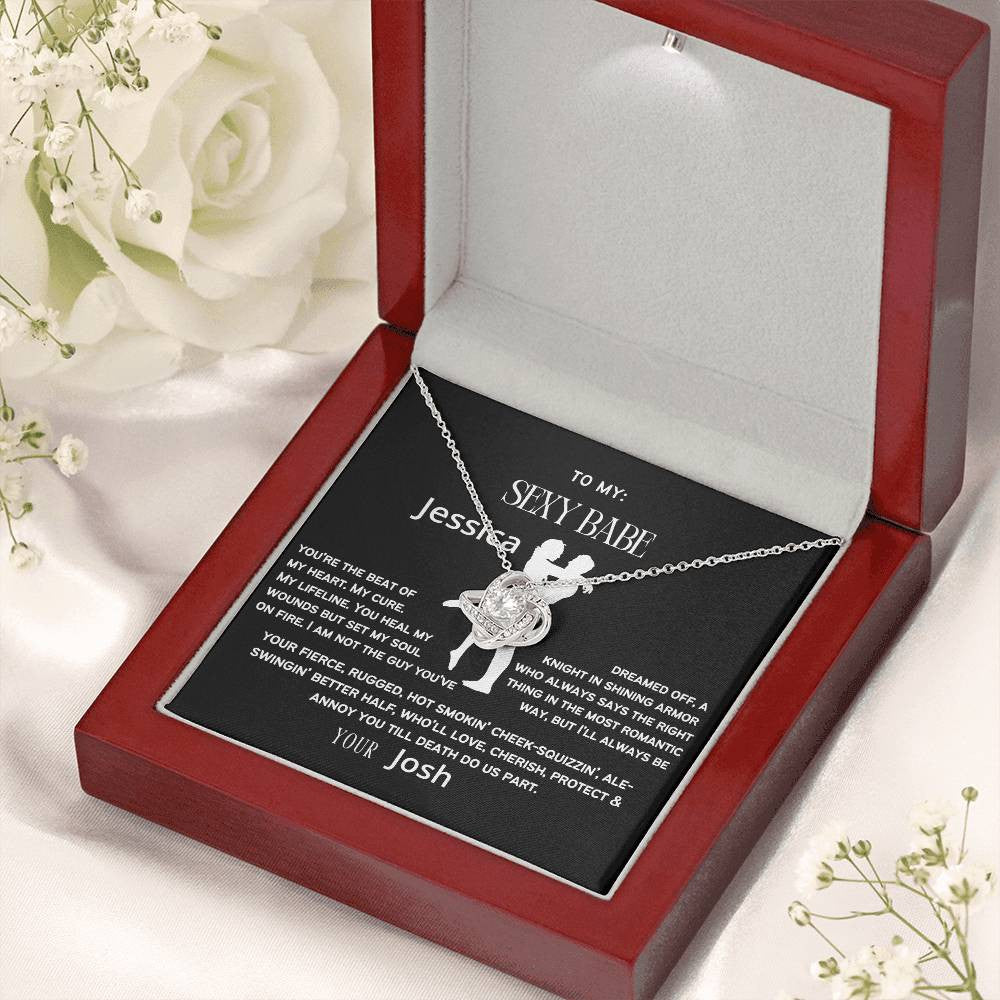 A Love Knot Necklace Gift from the Loving Partner, Boyfriend, Husband or Sweetheart (Yellow & White Gold Variants)