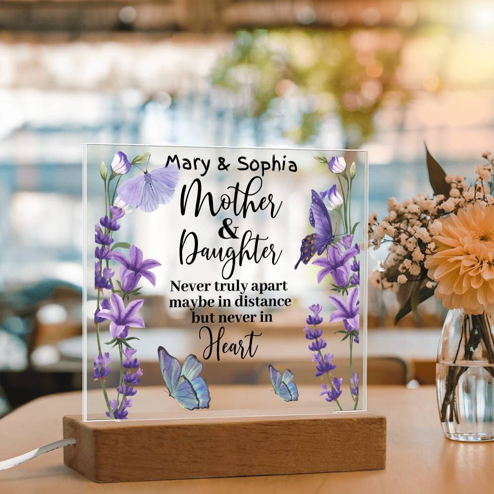 A Daughter's and Mom's Love Bond Acrylic Plaque