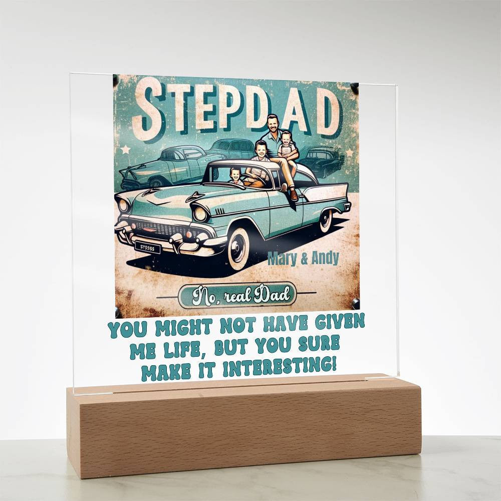 Custom Acrylic Love Plaque for Step Dad.