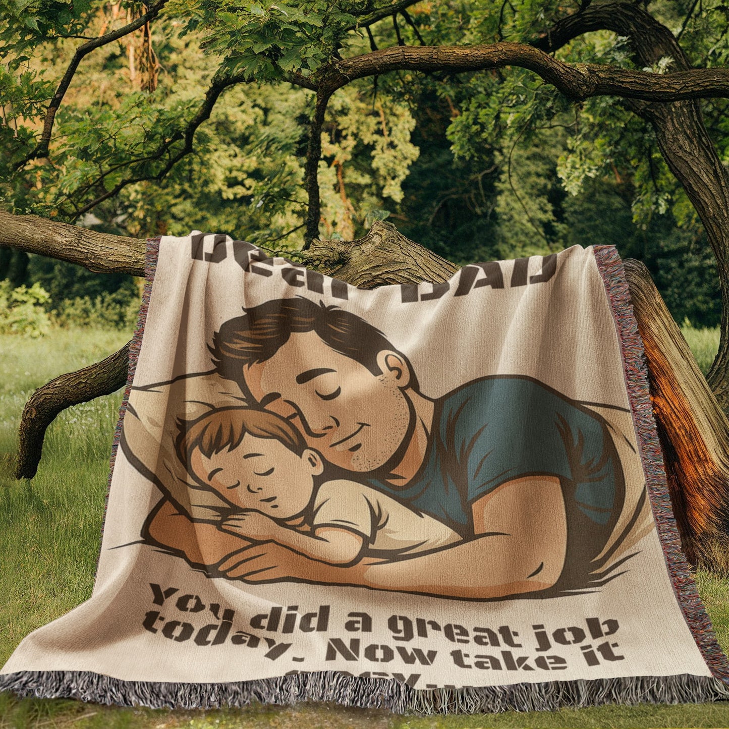 CUSTOM DAD'S LOVE Sherpa, Fleece, Woven Blanket