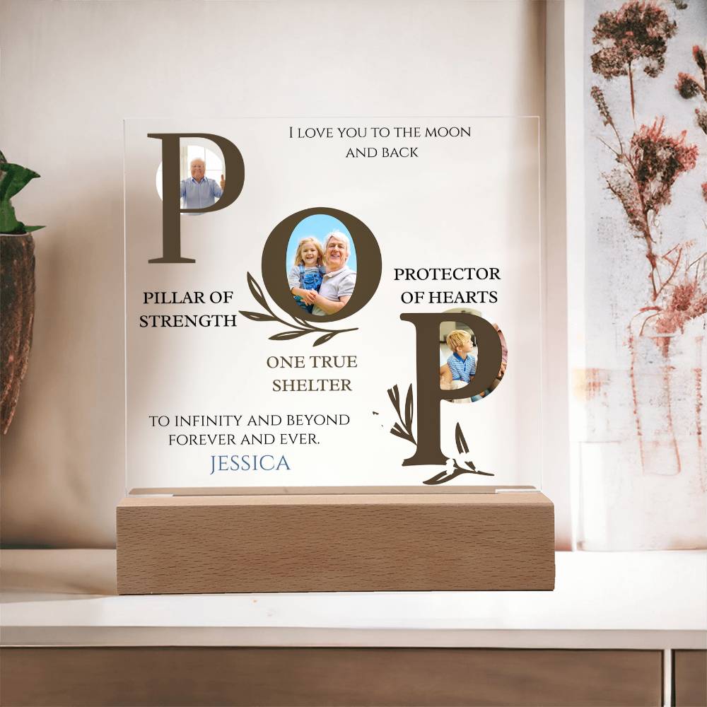 A Love Acrylic Plaque for Pop