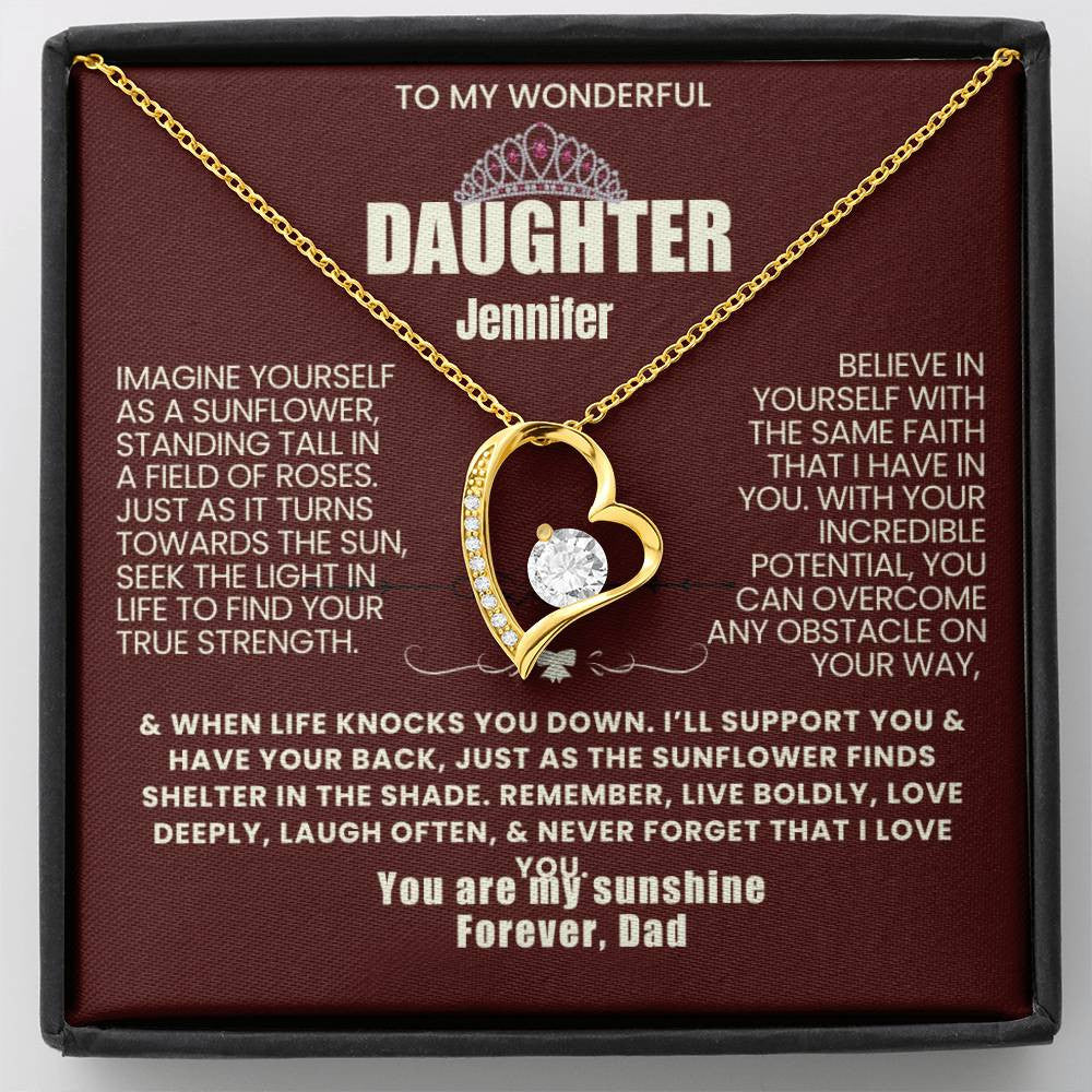 A Forever Love Necklace for  DAUGHTWEwith On Demand Message Card