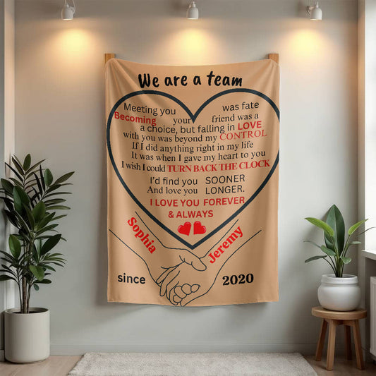 A Love Team Sherpa or Fleece Blanket