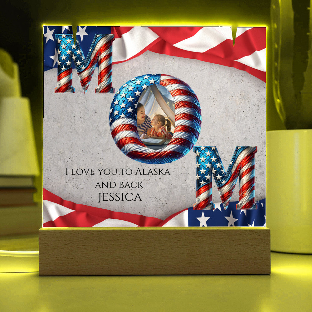A Patriotic Custom Keepsake Acrylic Bundle for Mom