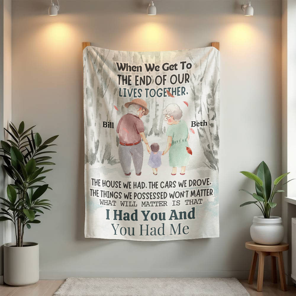 A Grandpa Love Sherpa or Fleece Blanket