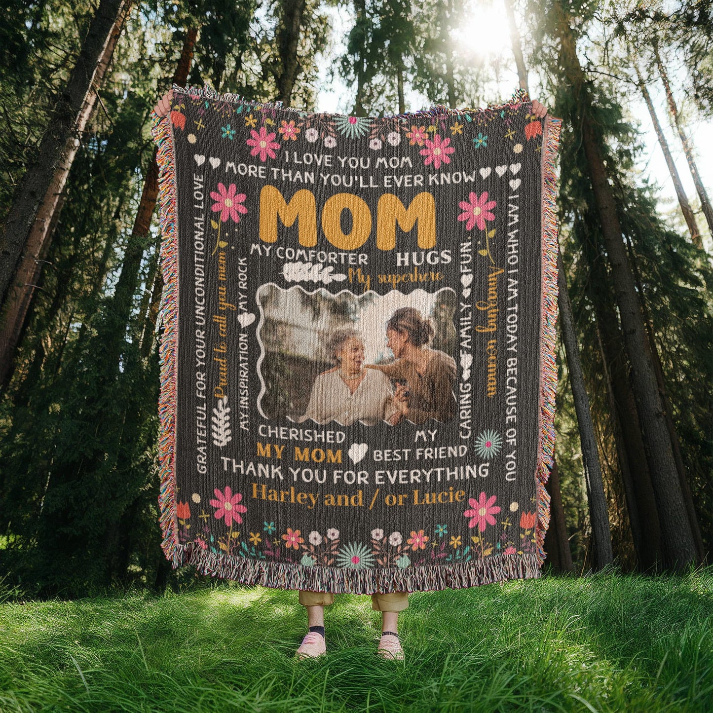 A Custom Mom Fleece Blanket