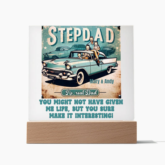 Custom Acrylic Love Plaque for Step Dad.