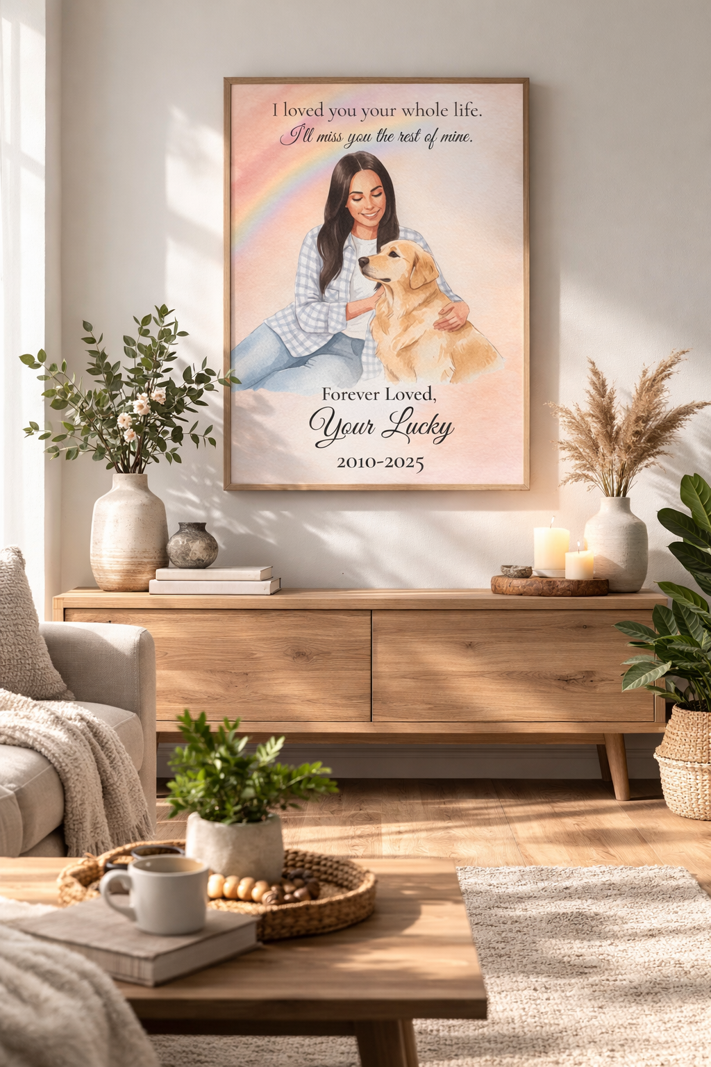 Custom Dog Memorial Portrait A Beautiful Tribute to the Dog You Loved